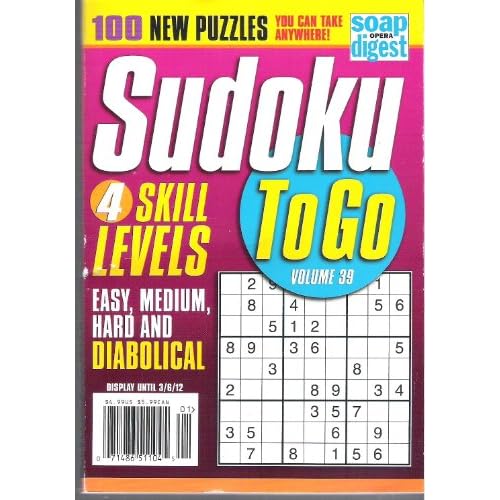 Soap Opera Digest Sudoku to Go Magazine (Volume 39)