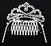 AshopZ Girls 2 Piece Set Lovely Princess Wedding Tiara Crown Comb w/ Rhinestones