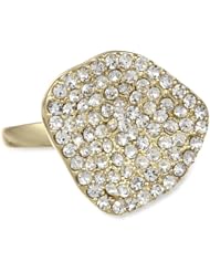 Riccova "City Lights" Sparkling Pave Crystal Filled Abstract Design Ring, Size 7