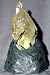 Citrine With Blue Tourmaline Natural Crystal On Labradorite Light Base