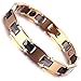 Kstyle Jewelry Mens Tungsten Bracelet, Black & Rose Gold, 7.9