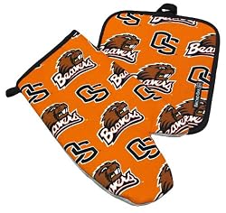 Oregon State University Mitt Potholder Set Oregon State University Beavers for Kitchen Tailgating Barbecue or Outdoor Cooking POT HOLDER SET GIFT IDEA