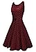 Anni Coco Women's 1950s Audrey Hepburn Lace Crochet Vintage Evening Dress Black and Red Medium
