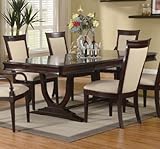 Beverly Dining Table with Leaf in Merlot Cappuccino by Coaster