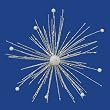 12" Winter White Glitter Sparkle Starburst Snowflake Christmas Ornament