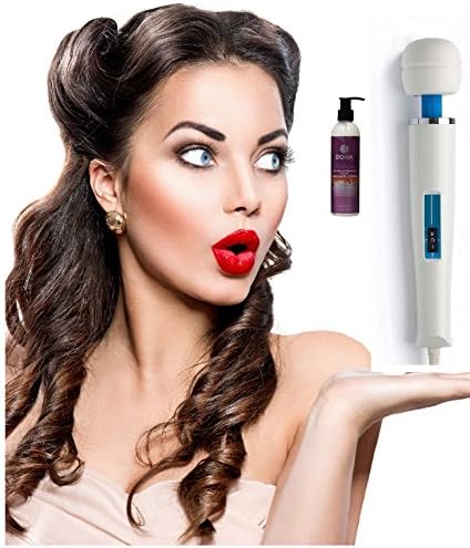 Premium Personal Full Body Hand Held Wand Massager + Top Rated Massage Lotion by Dona