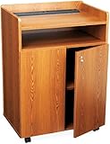 Safco Executive Presentation Stand Medium Oak