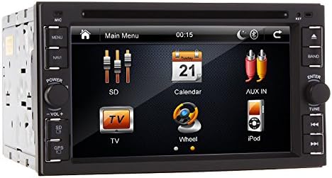 Car Navigation 6.2" TFT Resistive Touch Screen Two-din Car DVD Player with Gps, Bluetooth, 4gb Tf Card with North America Map