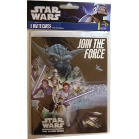PACK OF 6 STAR WARS INVITATIONS WITH ENVELOPES
