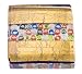 Authentic Murano Glass Paperweight, 24k Gold with Embedded Bar of Millefiori, Gift Boxed