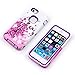 iPhone 5C Case, Tradekmk(TM)Hybrid Three Layers Combo Hard Soft High Impact Hard Back Case Protective Cover Fit For Apple iPhone 5C(Purple+Pink),with Stylus Pen,Screen Protector and Cleaning Cloth