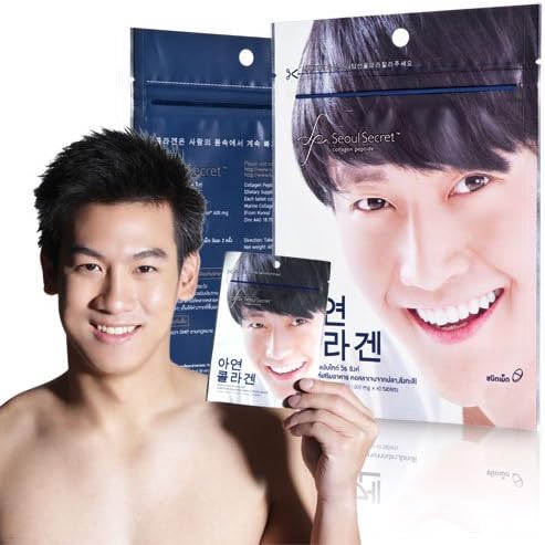 Seoul Secret Peptide Collagen for Men 1000 Mg.pack of 2[free for You Beauty Gift]