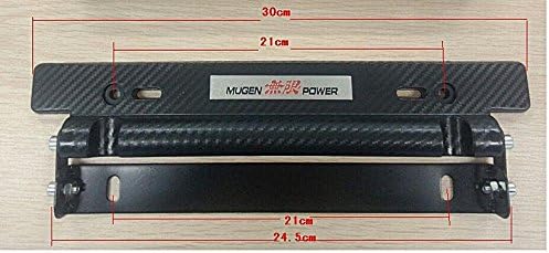 NEW* MUGEN Style Adjustable Carbon Fiber Look Bumber Plate , License plate frame
