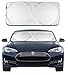 Car Windshield Sunshade By Lebogner - Premium Quality Large Auto Sun Shield, Sun Protector, A Powerful UV Rays Deflector, Protects Your Car Seats From The Sun's Glare And Keeps Your Vehicle Cool