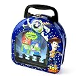 Disney Kids` Toy Story Blue and White Digital Watch with Interchangeable Strap Tin Gift Set #TOY002T