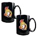 Ottawa Senators NHL 2pc Black Ceramic Mug Set - Primary Logo by Great American Products