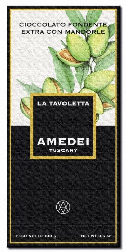 Amedei Toscano Dark Chocolate Bar with Almonds by Almonds
