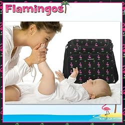 FLAMINGO Diaper Bag Pink Flamingos - Baby Bag for New Dad Father or Mom NEW Mother Baby Shower Gift Idea