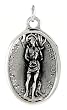Sterling Silver St. Sebastian Medal 15/16" X 5/8" (24 mm X 16 mm).
