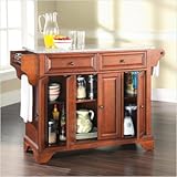 Crosley Furniture LaFayette Solid Granite Top Kitchen Island in Classic Che ....