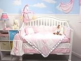 New Pink Minky Dot Chenille Baby Crib Nursery Bedding Set 13 pcs included Diaper Bag with Changing 