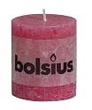 6 x Rustic Stumpenkerzen 80/68 mm - fuchsia