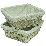 Burlington Baby Large Painted Willow Baskets, Sage