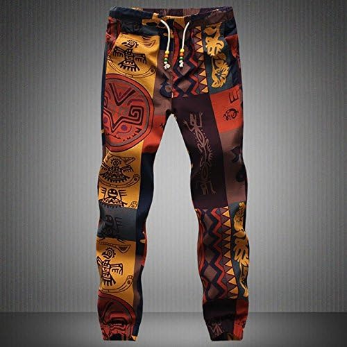 ouyang Fashion Mens Hip Hop Dance Sports Jogger Slacks Pants Trousers Fashion Male Yellow M