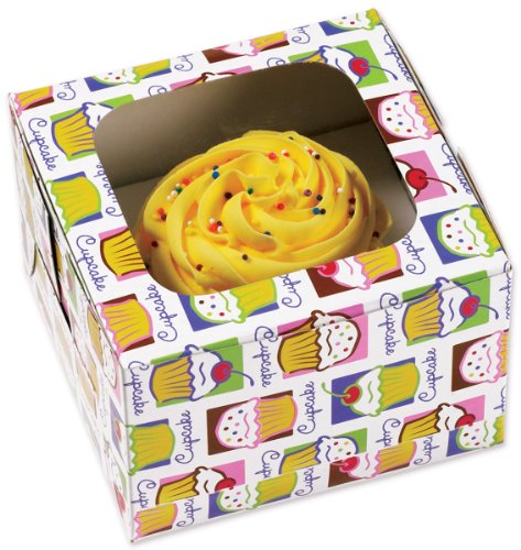 Cupcake Boxes 3/Pkg - Holds 1-Cupcake Heaven