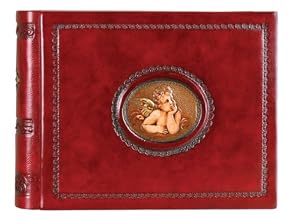 Angelo Italian Leather Photo Album, Wedding Album, Scrapbook, Embossed Design, Gift Boxed