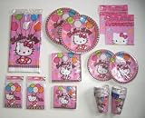 Hello Kitty Party Supplies Pack, Deluxe Birthday Set for 16 Guests