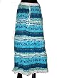 Birthday Gift -Aqua Color Floral Printed Wrap Girls Comfortable Clothing In India Size 37 For Free Shipping