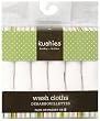 Kushies 6 Pack Wash Cloth Set, White