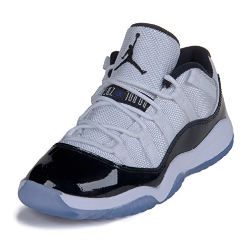 [505835-007] AIR JORDAN 11 RETRO LOW (PS) PRE-SCHOOL SHOES GREY MIST WHITE MIDNIGHT NAVY