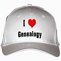 I Love/Heart Genealogy White Hat / Baseball Cap