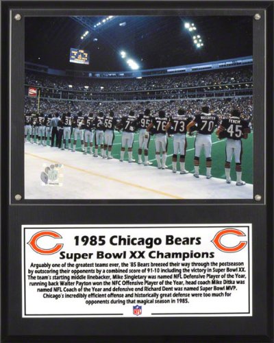 Chicago Bears 1985 Sublimated 12x15 Plaque