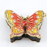 Coffret &agrave; Bijoux "Papillon" orange jaune