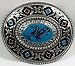 Southwestern Turquoise Coral Enamel Buckle