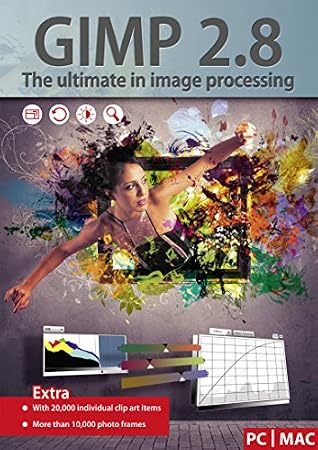 GIMP 2.8 - Ultimate Image Processing - Software Package includes 20,000 Clip Art Items - 10,000 Photo Frames - compatible with Adobe PhotoShop Elements / CS