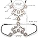 XY Fancy Multi Layer Flower Chains Allloy Resin Elegant Flower Women Back Sexy Body Chains Summer Dress Necklaces