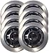 Clear / Black Inline Skate Wheels 78mm 78a 8-Pack