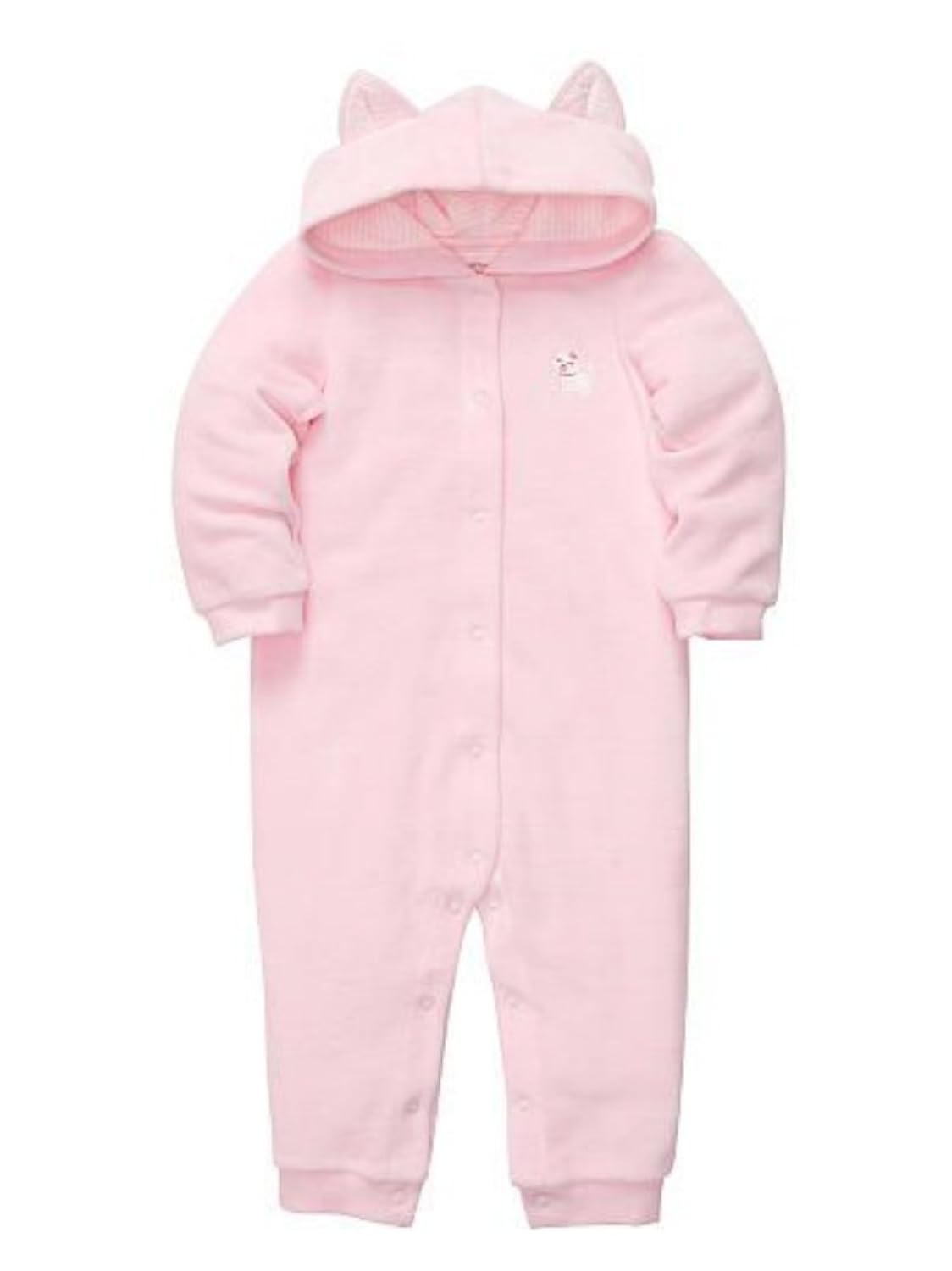 Carters Infant Girls Pink Cat Hooded Sleeper Sleep & Play Pajamas