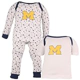 Michigan Wolverines White Infant Three-Piece Sleep Set