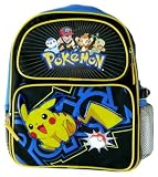 Nintendo Pokemon Pikachu Mid Size Backpack with Free Water Bottle