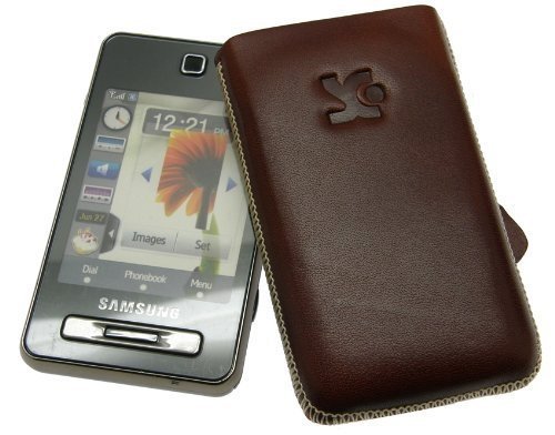 Suncase Ledertasche f&uuml;r Samsung SGH F480 F480i braun Preisvergleich