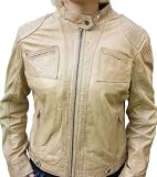 Damen Lammnappa Lederjacke Vintage Optik camel, Artikel Nia Größe 40