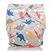 Reusable Washable Adjustable Snap Pocket Cloth Diapers, Printed Dinosaur