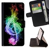 BOOK CASE - FOR Samsung Galaxy S6 active/G870A/G890A (Not Fit S6) - Fire color of music - Folio PU Wallert Leather Case