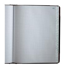 Boorum &amp; Pease 21 Series Columnar Book, Quad Ruled, 300 Page, Black/Red (21-300-Q)