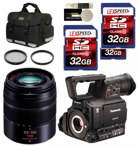 Panasonic AG-AF100A + Panasonic 45-150mm + Case + 2 Filter + Two 32GB SDHC (10) Deluxe Kit Panasonic AG-AF100A + Panasonic 45-150mm + Case + 2 Filter + Two 32GB SDHC (10) Deluxe Kit